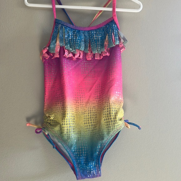 Flapdoodles Other - Girls’ multicolored snakeskin swimsuit